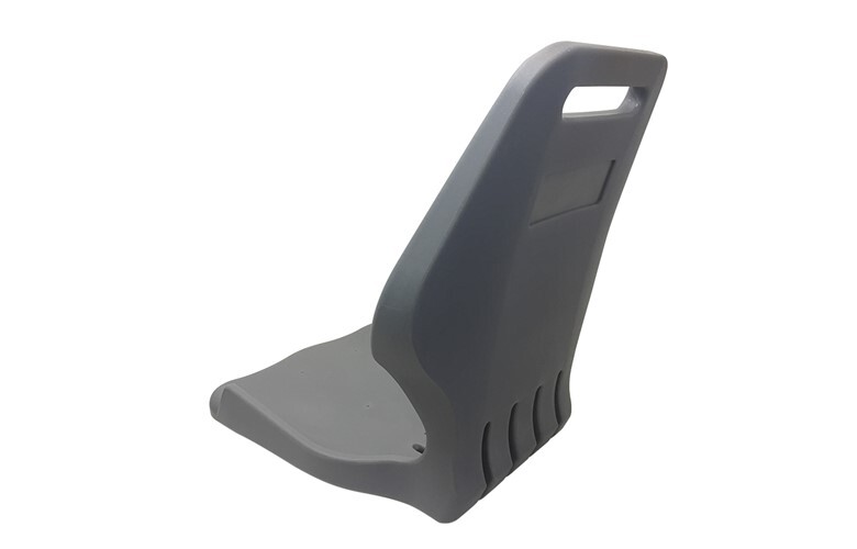 Moulded Plastic Boat Seat Shell - Side View