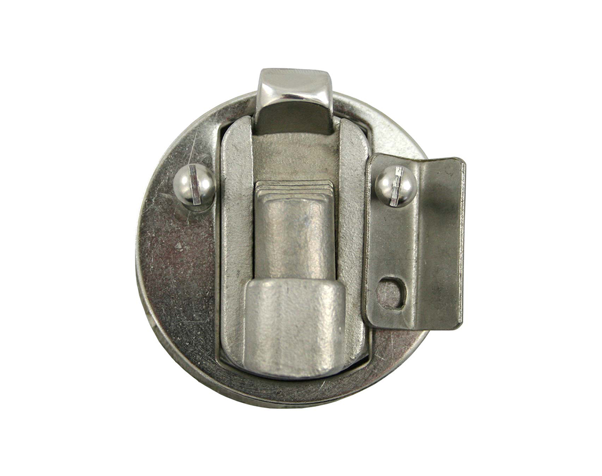 Flush Latch Stainless Steel 50mm - Back View