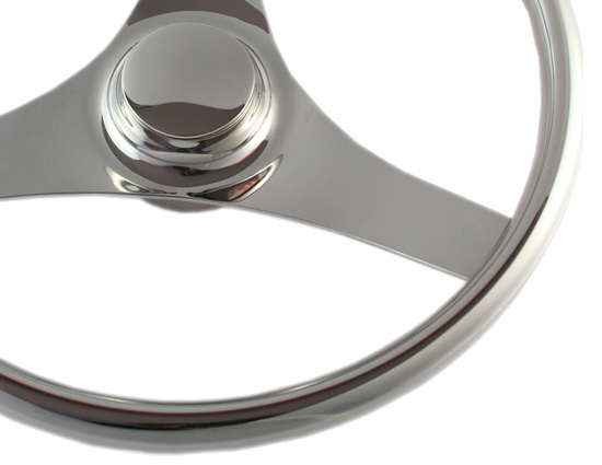 Steering Wheel Stainless Steel with Grips