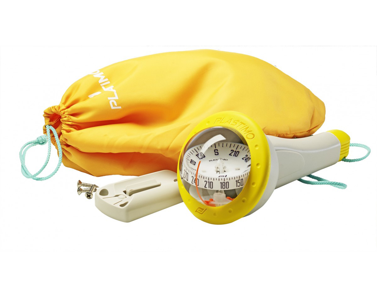 [RWB8005 / RWB8007] Iris 100 Compass Yellow - bracket and screws, lanyard and padded pouch