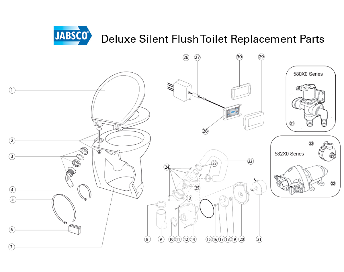 Deluxe Silent Flush Toilets - Part #31 on exploded diagram