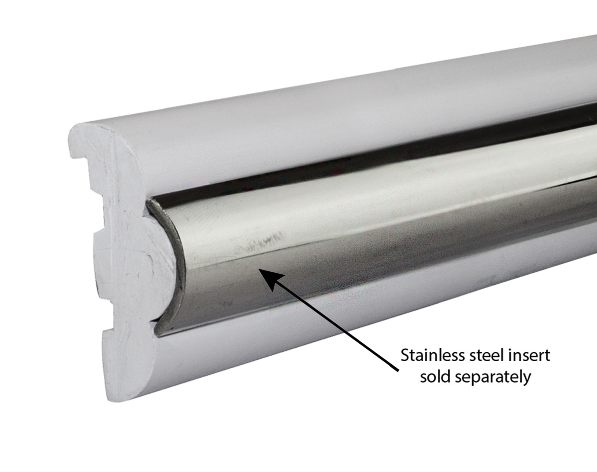 Gunwale Rub Rail Rigid PVC 38mm x 3.65m White