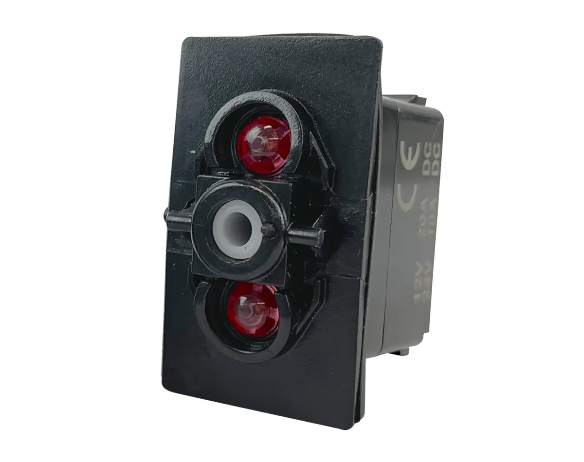 Illuminated Sealed Rocker Switch - Red 2 LEDs