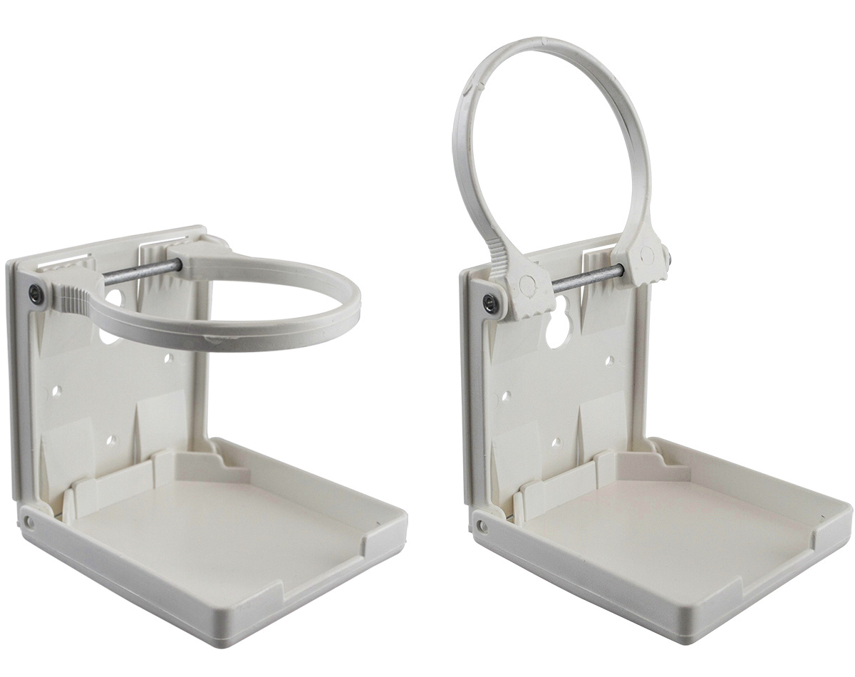 [JPW3865] Folding Drink Holder with Flip-Up Ring White