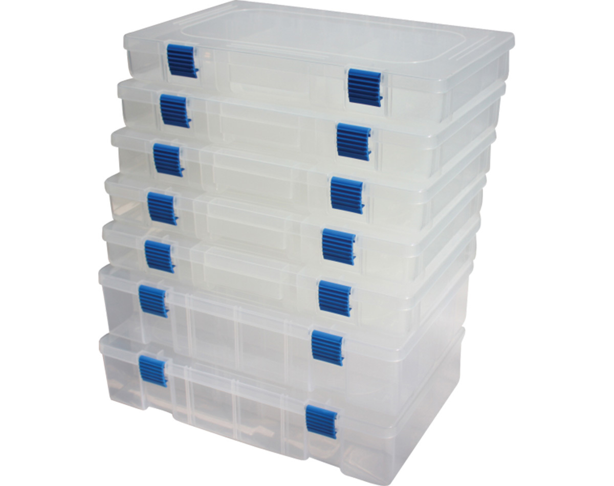 7x tackle boxes supplied (5x small / 2x large)