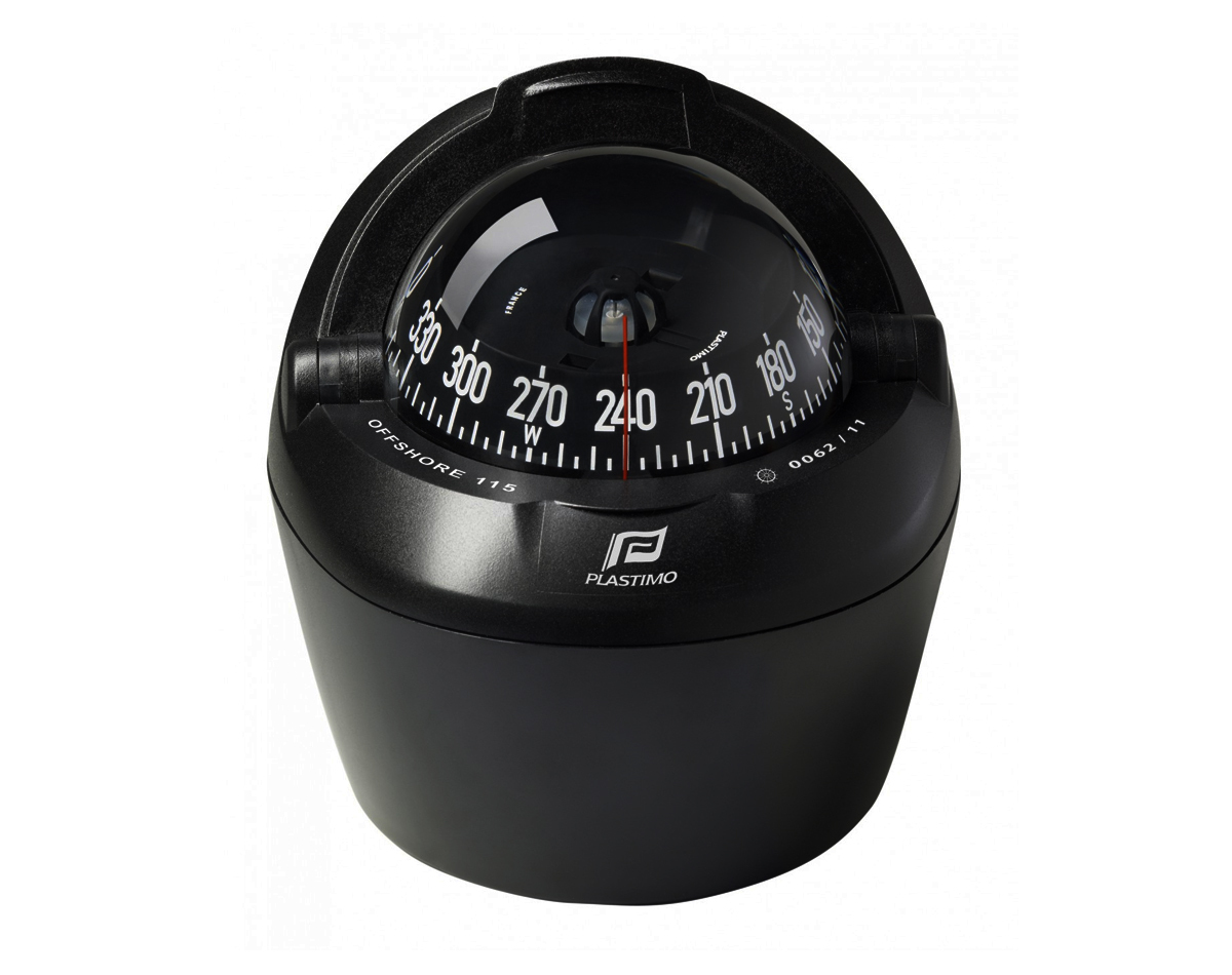 Offshore 115 Compass with optional binnacle for pedestal mount (sold separately)