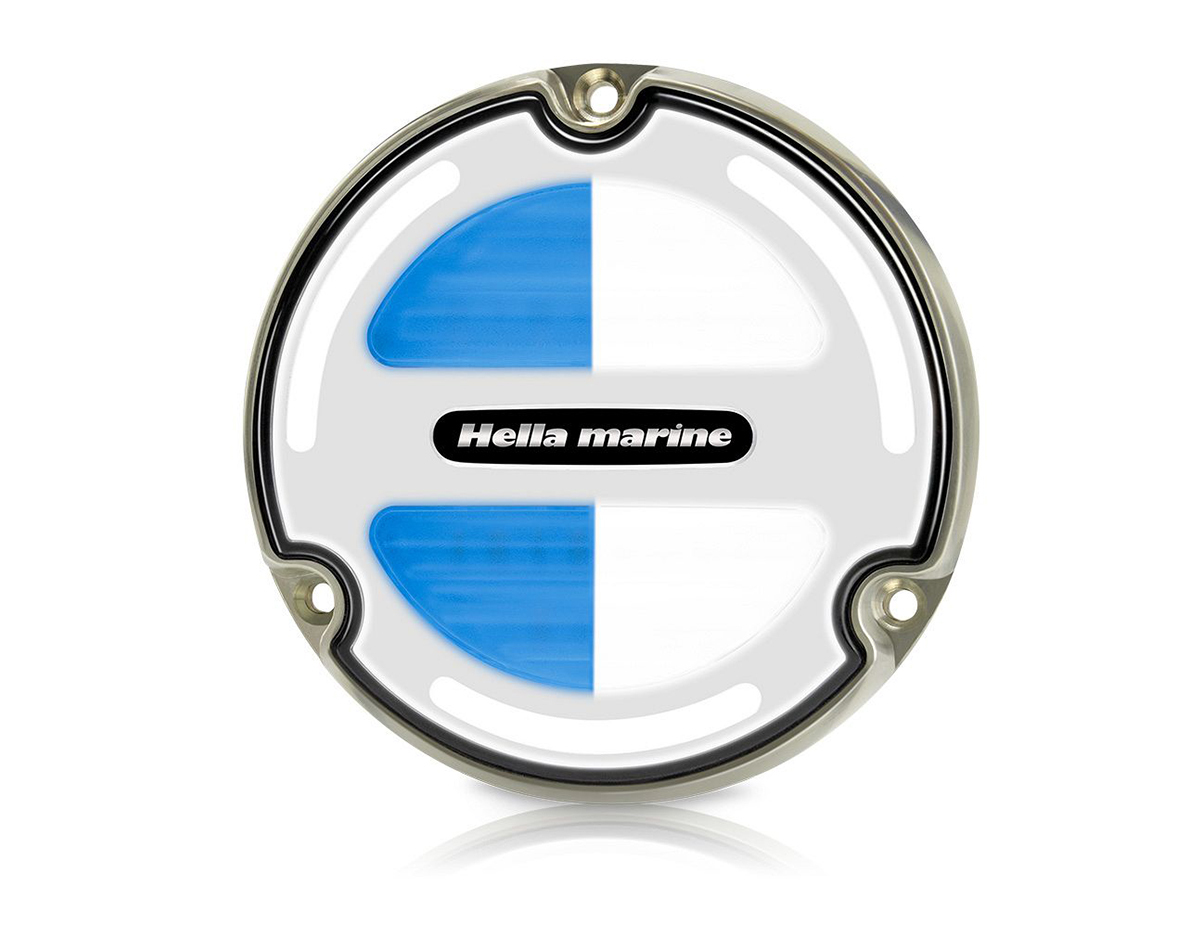 Hella Apelo A3 Bronze Underwater Light Blue/White LED with White Lens