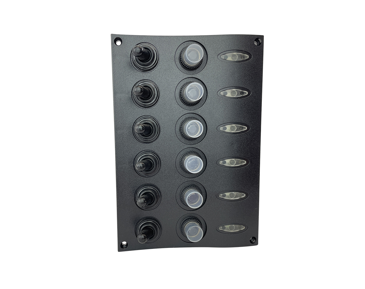 Switch Panel LED 6 Gang - Breakers