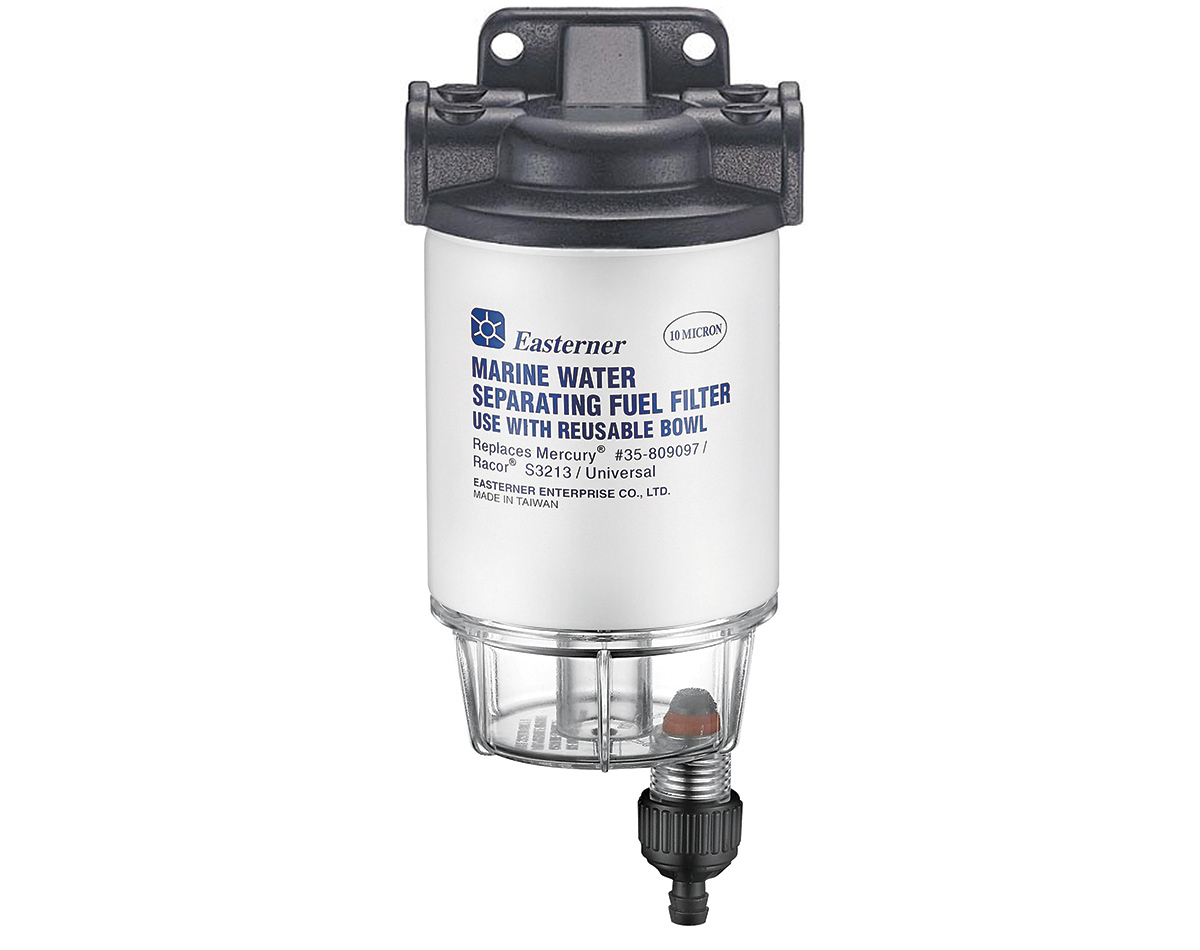 MARINE BOAT UNIVERSAL MERCURY WATER SEPARATING Fuel Filter With Clear Bowl