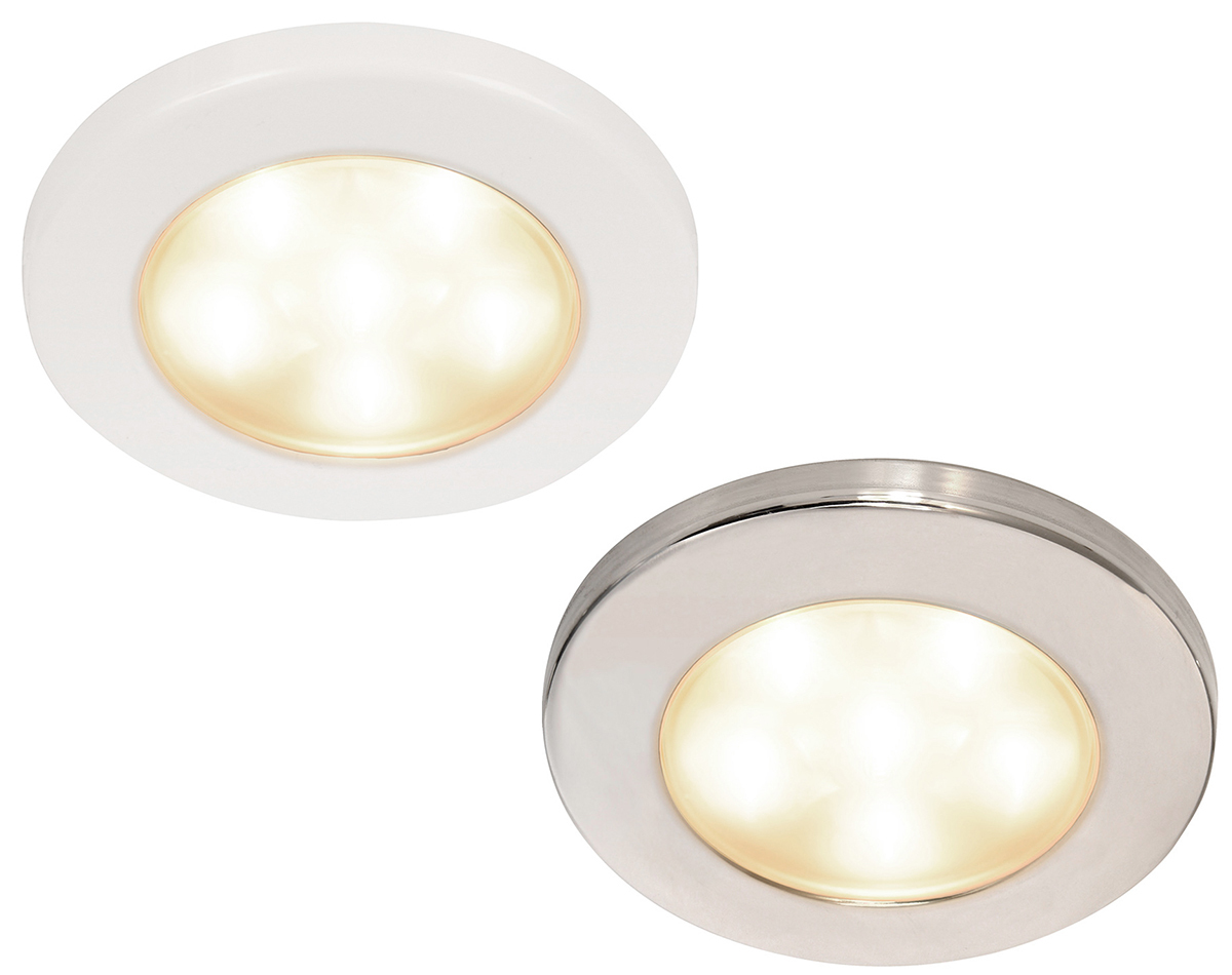 Hella Marine EuroLED 95 Downlight Warm White with Plastic or Steel Rim