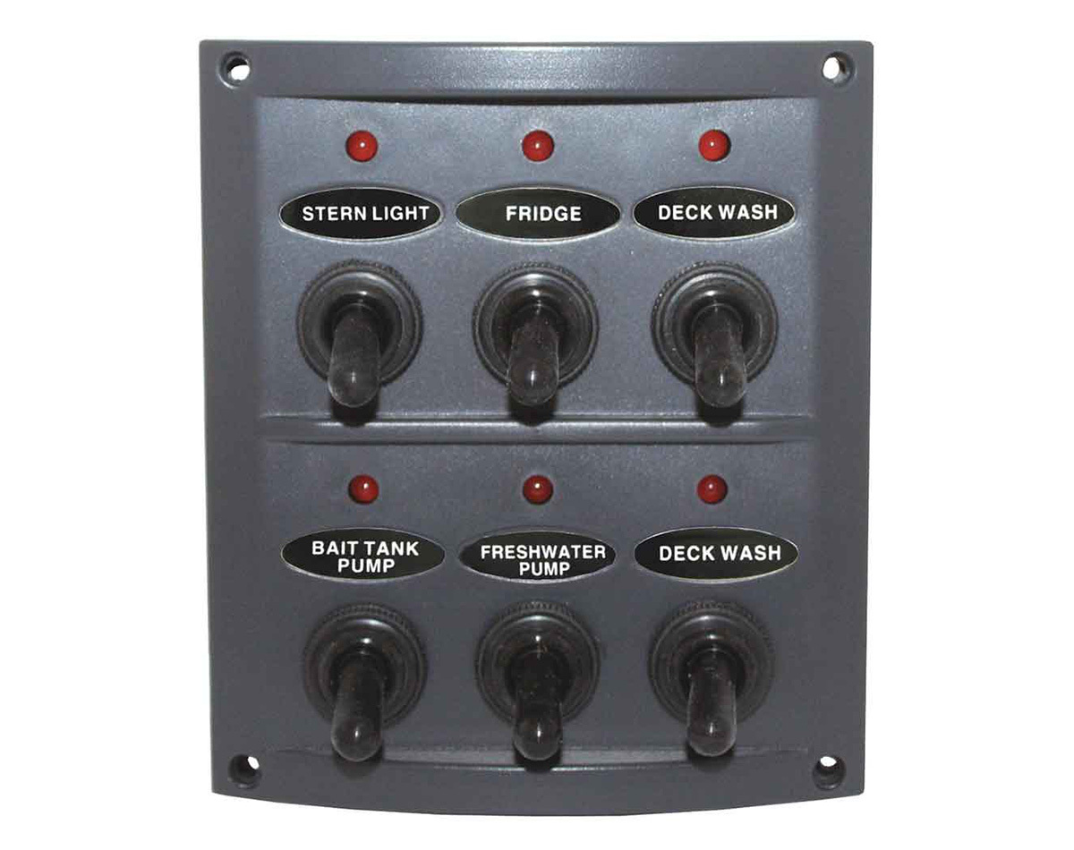 Deluxe 6 Switch Panel with LEDs