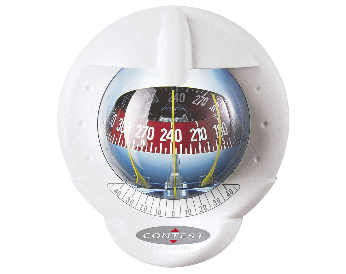 [rwb8066] Contest 101 Sailboat Compass Incline Mount White