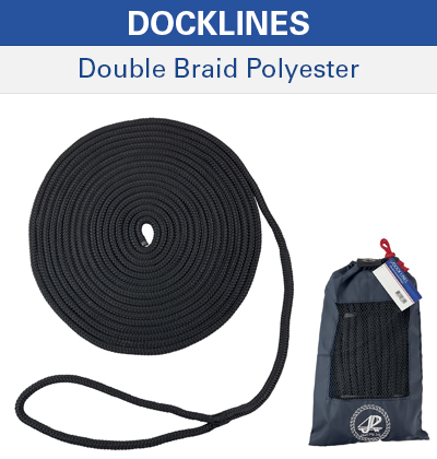 10mm Dockline Double Braid Polyester Mooring Rope, Braid On Braid, RopeServices UK