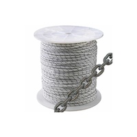 60m x 6mm Double Braided Nylon Rope with 6m x 6mm Chain