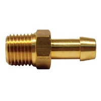 Brass Hose Tail Fitting 1/4'' NPT Male x 8mm (5/16'') Hose Tail