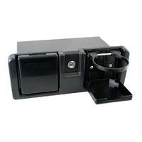 Plastic Glove Box with Double Drink Holders
