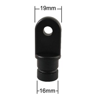 Canopy Bow End 16mm Black - Plastic