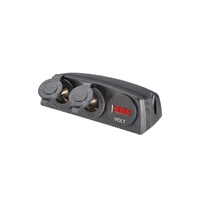 Heavy-Duty Twin Surface Mount Accessory Sockets and 12/24V DC LED Volt Meter