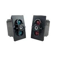 LED Illuminated Sealed Rocker Switches without Actuator Cover ON/OFF/ON