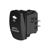 Rocker Switch LED Laser Etched Cover Depth Sounder