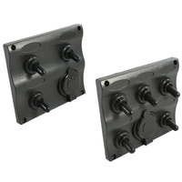 Water Resistant Wave Switch Panels with Plug Socket