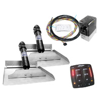Bennett Marine Classic Hydraulic Trim Tab Complete System 12" Plate with Electric Indicator Control