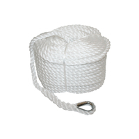 Polyethylene 3 Strand Anchor Rope with Stainless Steel Thimble