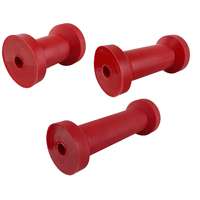Cotton Keel Rollers - Red (Polyurethane)
