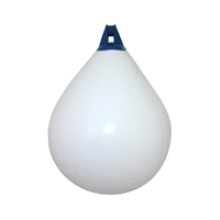 Inflatable Tear Drop Fender Buoy White with Blue Top