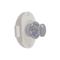 Door Latch - Push Button Chrome Plated