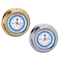 Tide Clocks Chrome Plated Brass or Polished Brass White Face 120mm