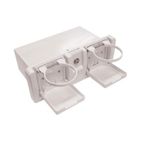 Glove Box White with Drink Holders