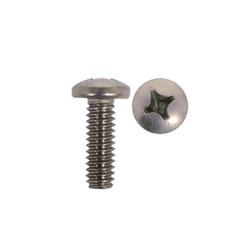 3/16'' x 3/4'' Pan Head M-Thread 304 Stainless Pk of 8