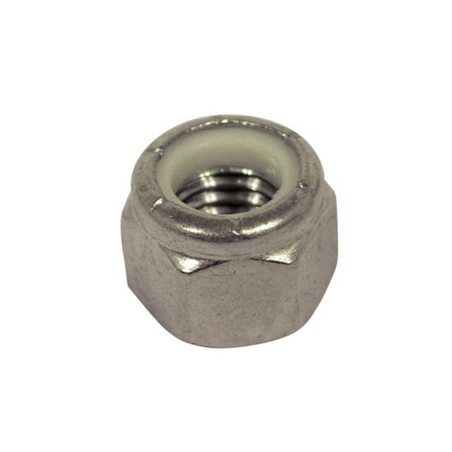 3/16'' BSW Nyloc Nuts Stainless 304-Grade Pk of 8