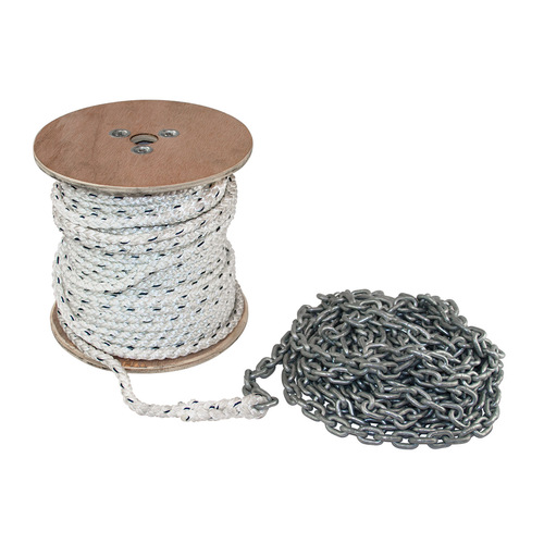 Rope and Chain Kit 8 Plait Nylon with Shortlink Chain 60m