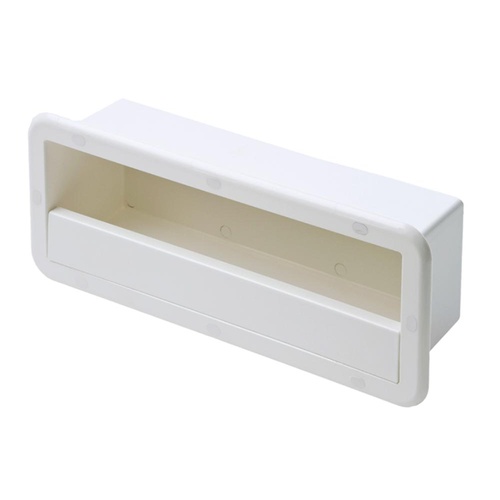 Storage Case White Plastic Horizontal Open 370x120x100mm