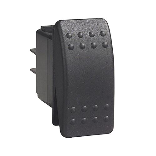 Carling C2 Rocker Switch (On)/Off/(On) Black Double Pole 24V