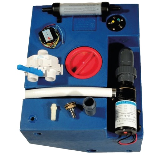 Waste Water Tank Kit Round with Macerator Pump 98L