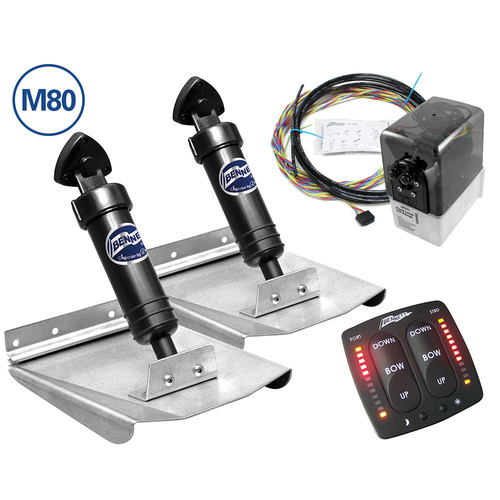 Sport Hydraulic Trim Tab Complete System with EIC 8x10 Inch