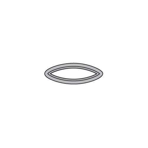Bomar Gray Series Fixed Portlight Elliptical 89mm x 358mm