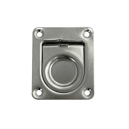 Flush Pull with Spring Return 316-Grade Stainless Steel 76x57mm