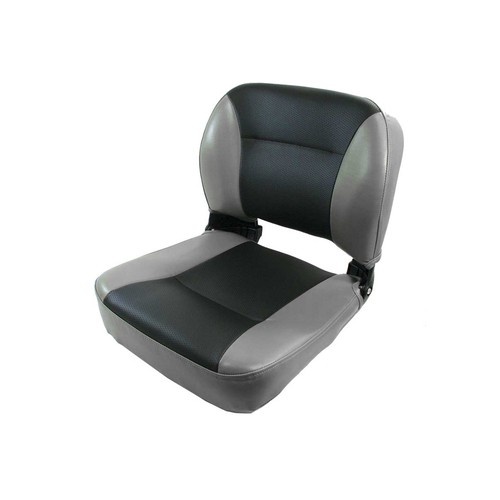 Navigator Folding Padded Boat Seat - Mid Grey/Black
