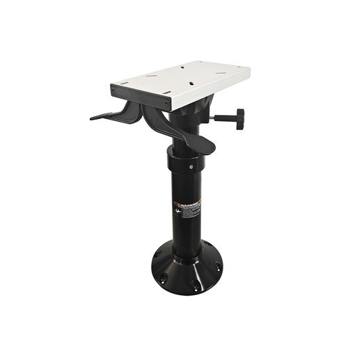 Pedestal Black Gas Adjustable with Swivel Slide Top & 9-inch Base 430-610mm