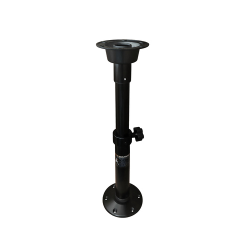 Table Pedestal Adjustable Height Black Anodised 500-700mm
