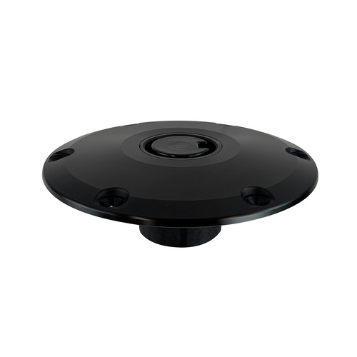 Plug-In Seat Pedestal Base Anodised Aluminium Black Finished 9-Inch