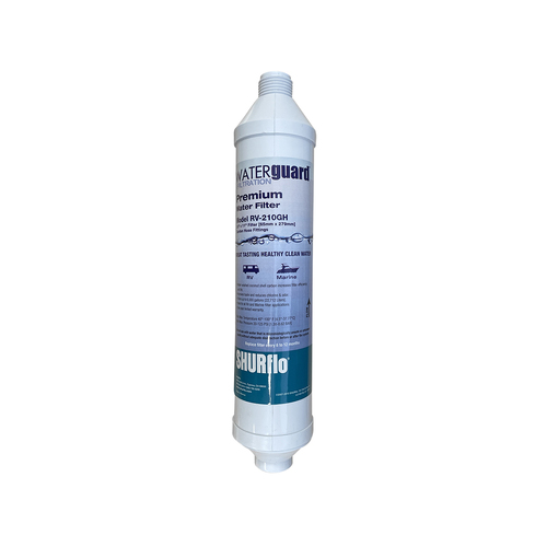 Shurflo Waterguard In-line Drinking Water Filter with Garden Hose Fittings