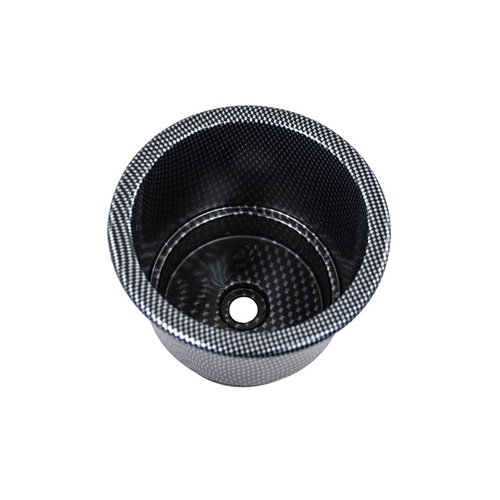 Drink Holder Large Twin Size Carbon Print with Drain