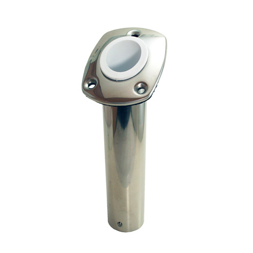 Stainless Steel Rod Holder 30deg with White Insert