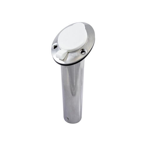 Stainless Steel Rod Holder 30deg with Insert & Cap