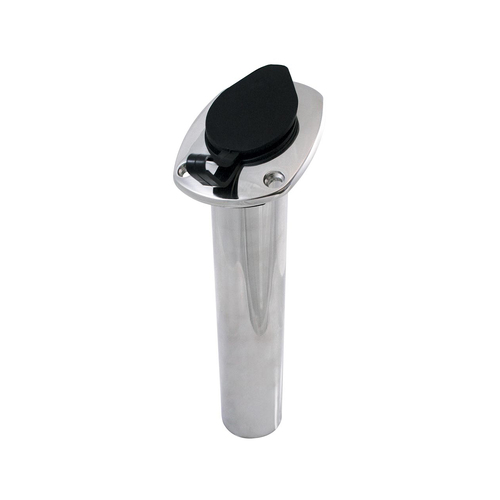 Rod Holder Stainless Steel with Cap & Insert - Angled Head